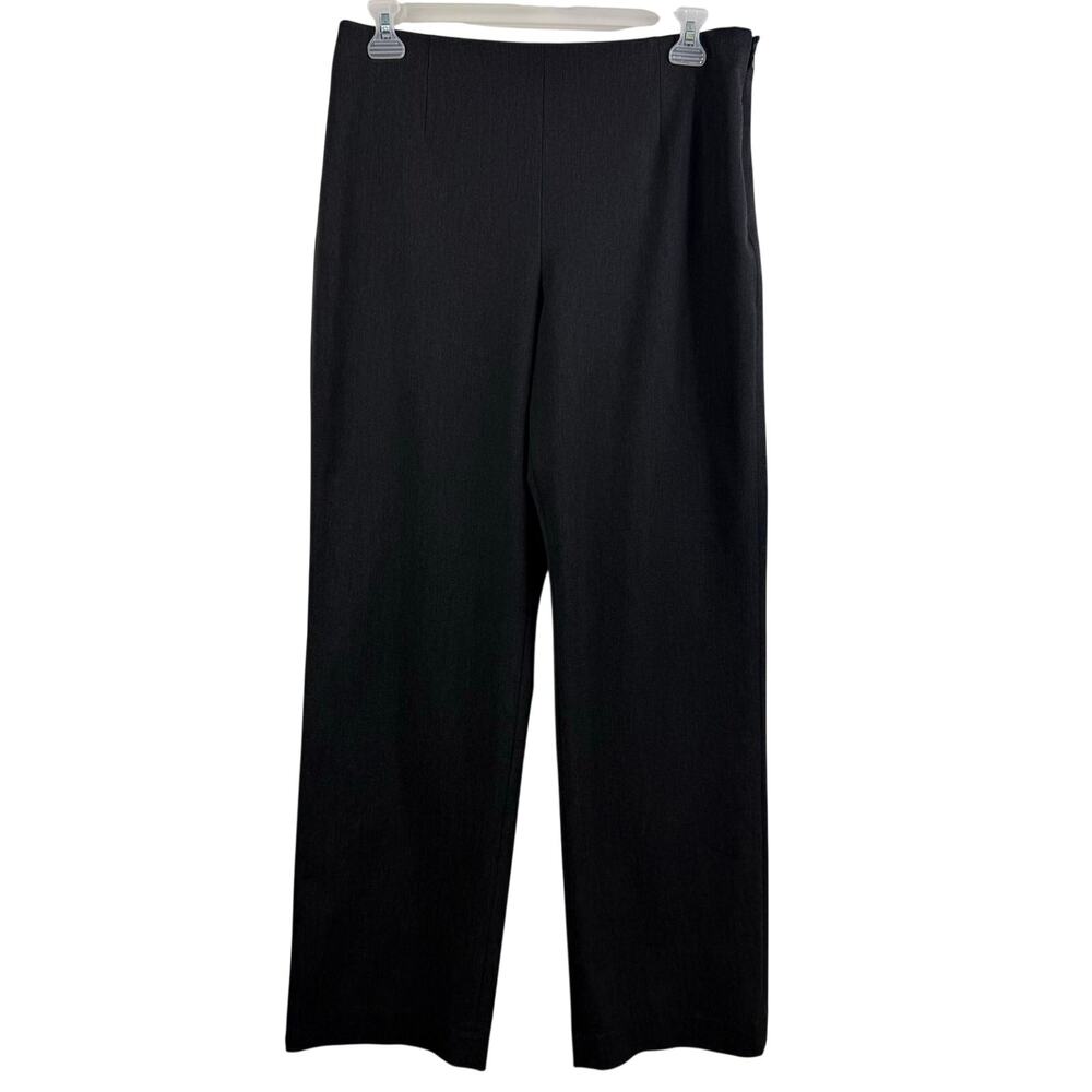 Chico's Dark Gray Stretch Trouser Dress Pants Size 2 (US L/12) Straight Leg
